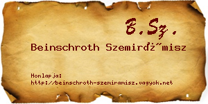 Beinschroth Szemirámisz névjegykártya